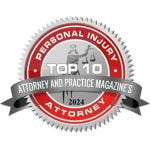 Stewart J. Guss Top 10 Personal Injury Attorney 2024-Attorney and Practice Magazine