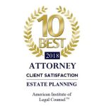 Mary E. Vandenack American Institute of Legal Counsel’s 10 Best Client Satisfaction, Estate Planning Division