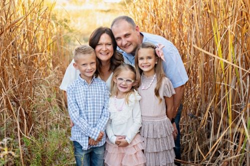 Sean Wood with His Family Members
