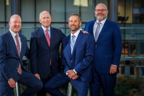 Robert F. Morris with team