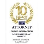 Ten Best Immigration Attorneys in Oregon — American Institute of Legal Counsel (2019)