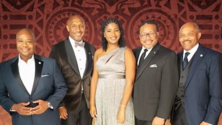 Mawuli Mel Davis with His Team Members